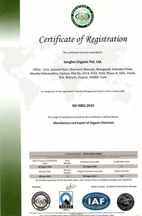 ISO 9001 Certificate